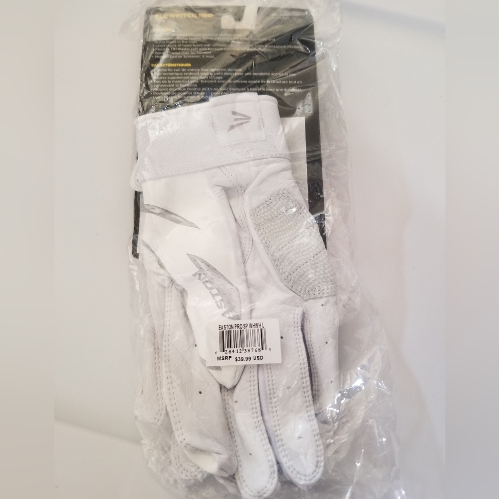 Easton Slowpitch Pro White Gloves Size L and Pit Viper Sunglasses Bundle - Picture 5 of 7